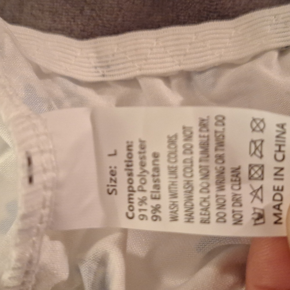Floral White and Blue Floral Lingerie Set Size L - Picture 6 of 6
